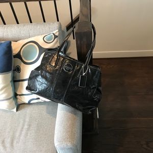 Coach black leather purse